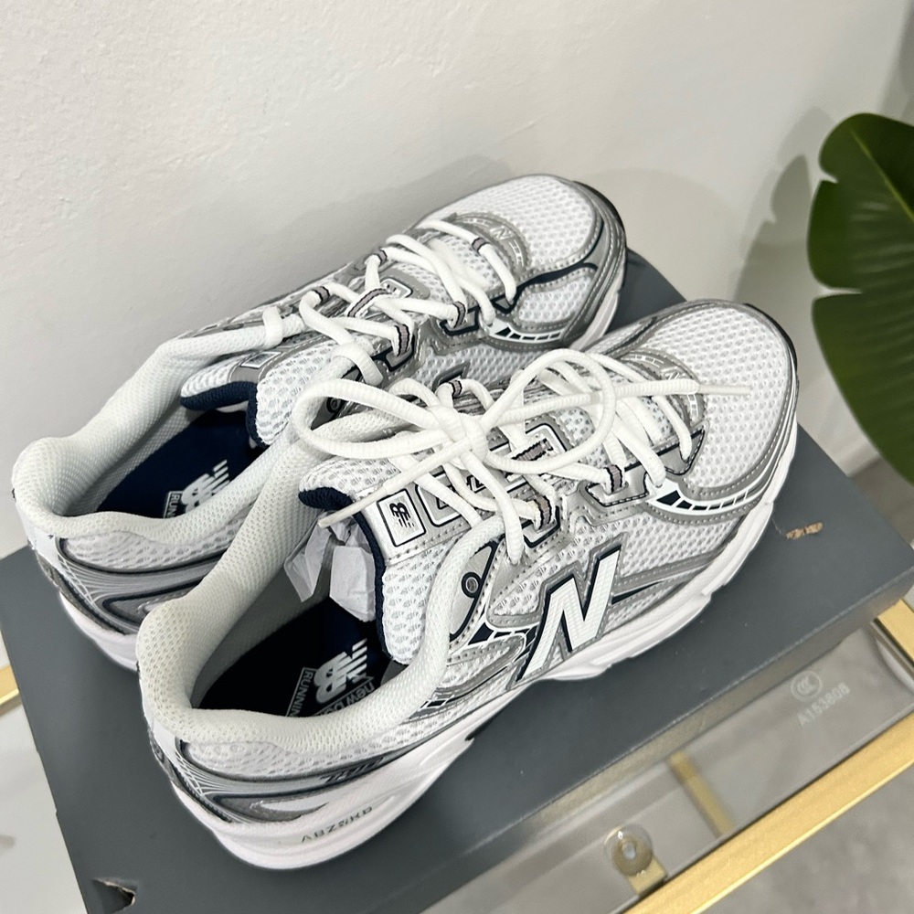 New Balance Mesh Sneakers in White and Gray